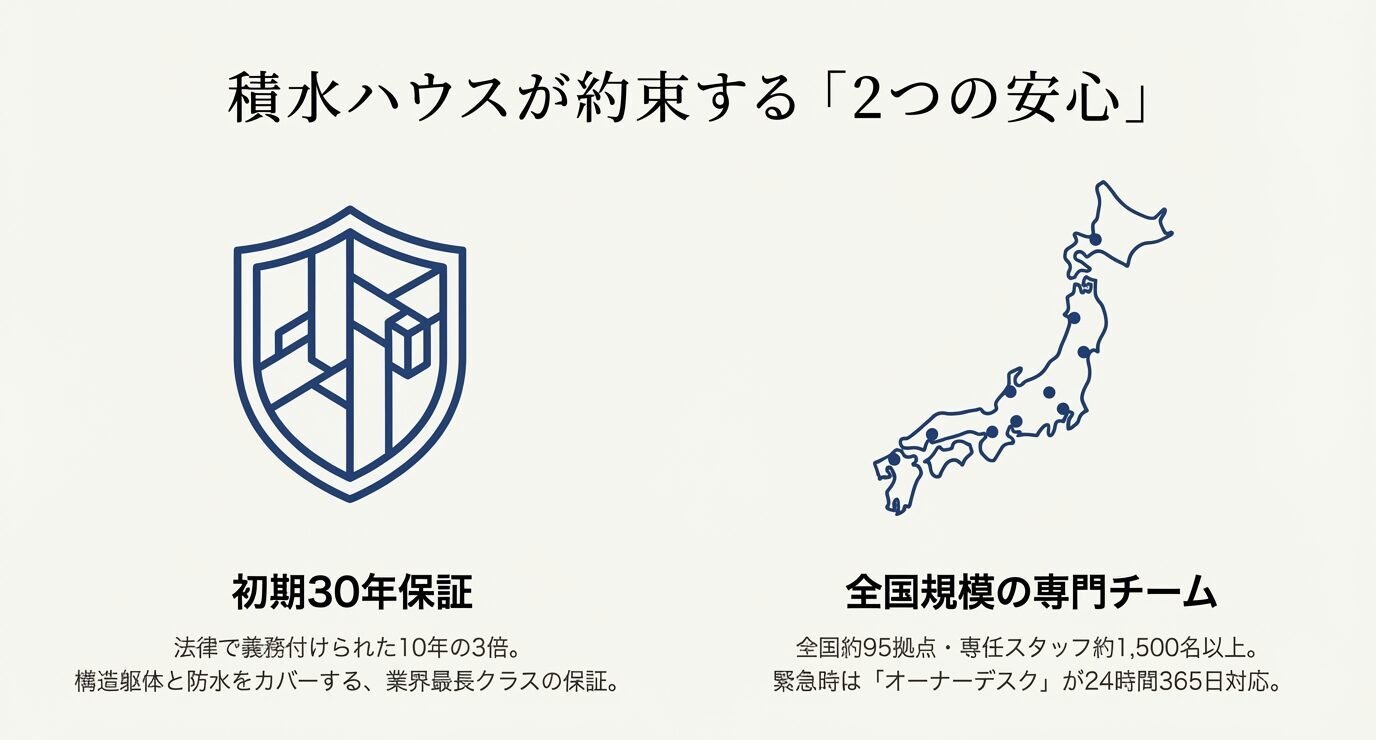 日本地図にプロットされた全国約95拠点のカスタマーズセンターと1500名以上の専任スタッフ体制