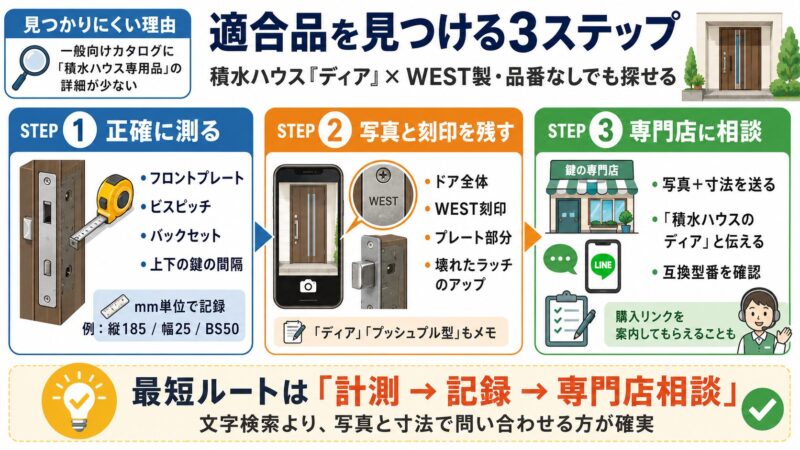 型番不明のWEST製錠ケース（OEM）を特定する3つのステップ