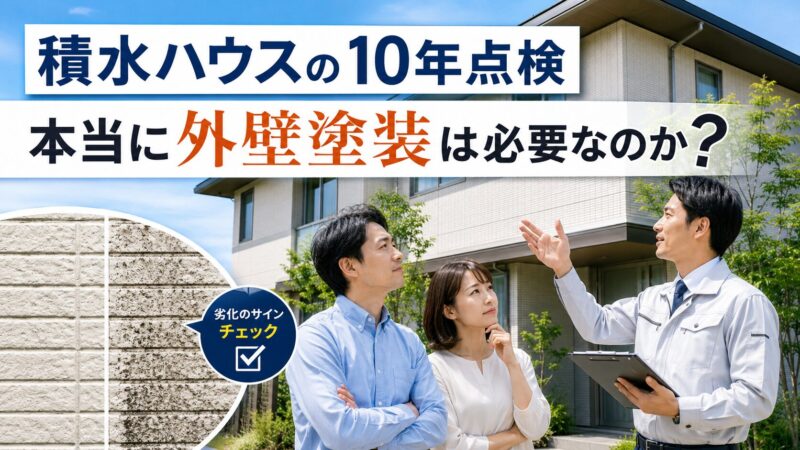 積水ハウスの10年点検、本当に外壁塗装は必要なのか？